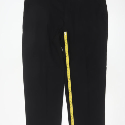 M&S Men’s Black 40in Regular Straight Leg Dress Trousers 31in