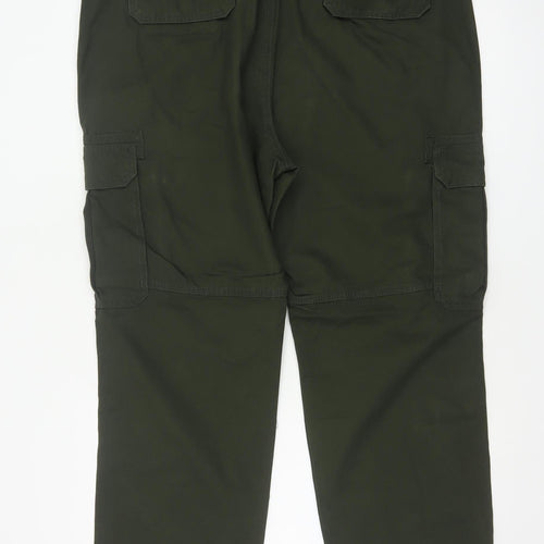 Marks and Spencer Men’s Green 42in 29in Straight Cargo Trousers