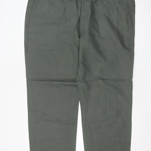 Marks & Spencer Men's Green 44 Regular Chino Trousers W44 L31