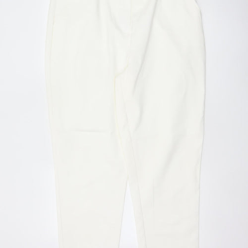Marks & Spencer Women Ivory UK 20 Tapered Tailored Trousers