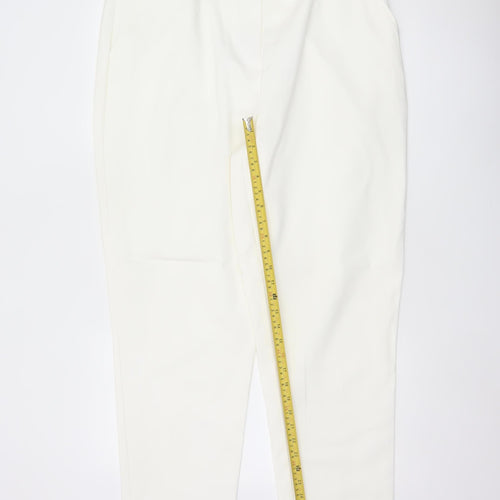Marks & Spencer Women Ivory UK 20 Tapered Tailored Trousers