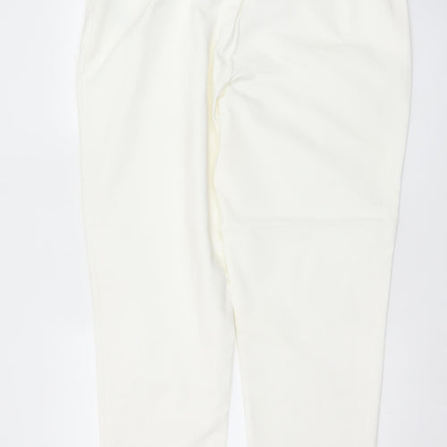 Marks & Spencer Women Ivory UK 20 Tapered Tailored Trousers