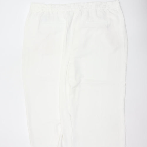 M&S Women’s White Size 24 Wide-Leg Drawstring Trousers