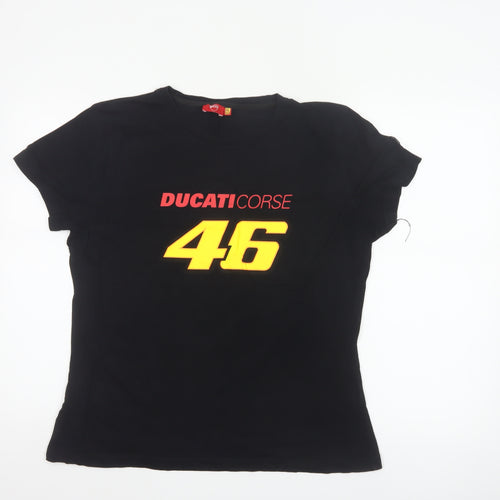 Ducati Women’s Black XL Slim Fit 46 The Doctor Cotton T-Shirt
