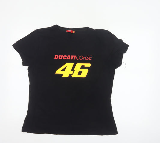 Ducati Women’s Black XL Slim Fit 46 The Doctor Cotton T-Shirt