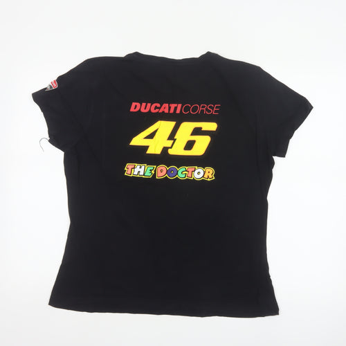 Ducati Women’s Black XL Slim Fit 46 The Doctor Cotton T-Shirt