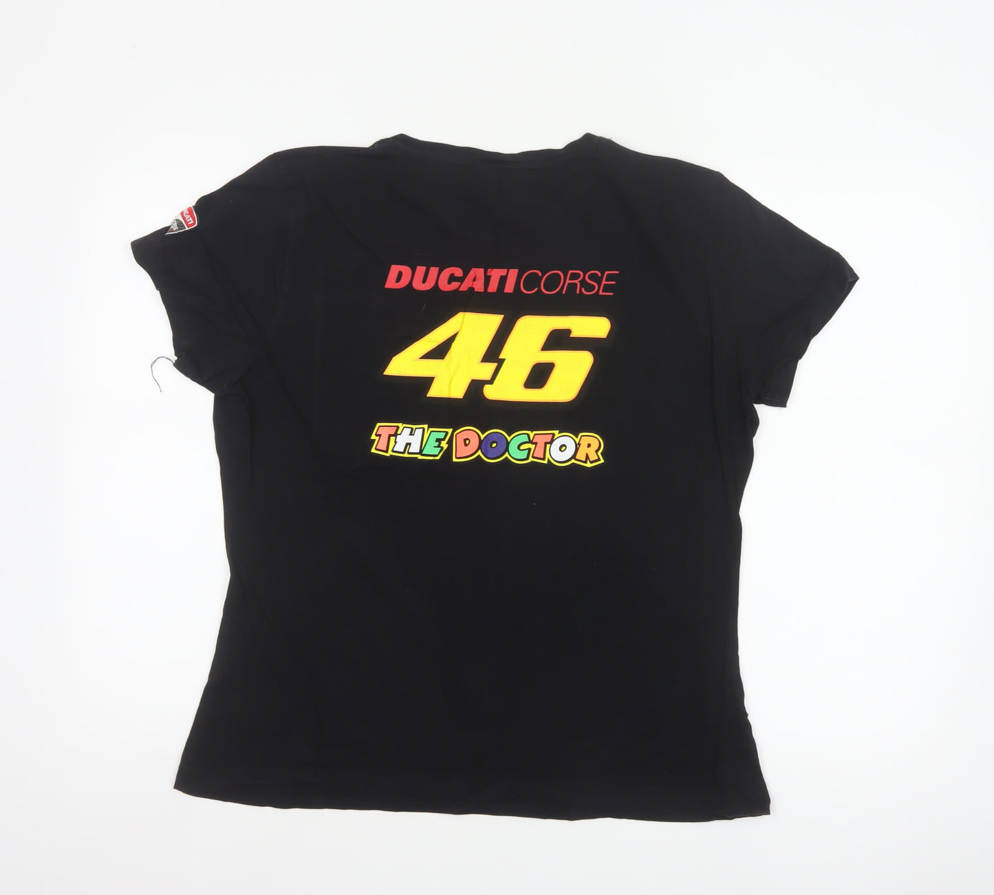 Ducati Women’s Black XL Slim Fit 46 The Doctor Cotton T-Shirt