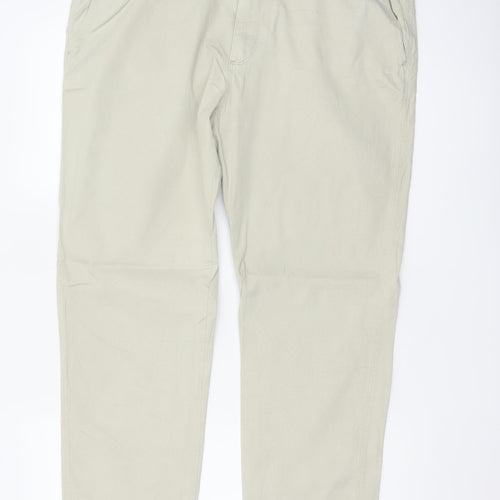 Marks & Spencer Men's Beige Chino Trousers 38W 31L Regular Cotton Stretch