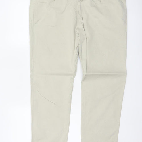 Marks & Spencer Men's Beige Chino Trousers 38W 31L Regular Cotton Stretch