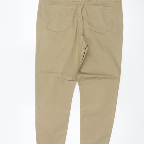 Marks & Spencer Women Beige UK 16 Short Jeggings Skinny Stretch Trousers