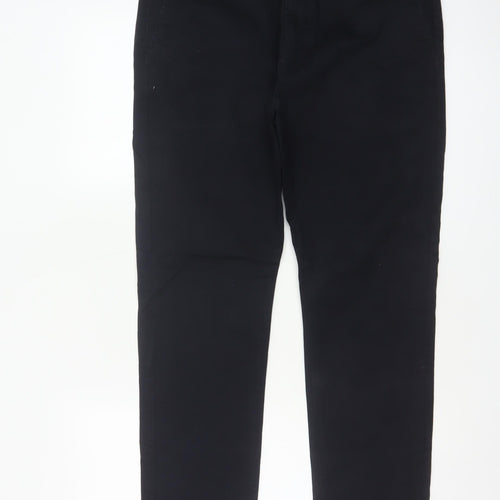 Marks & Spencer Men's Black 34/31 Slim Fit Cotton Stretch Trousers