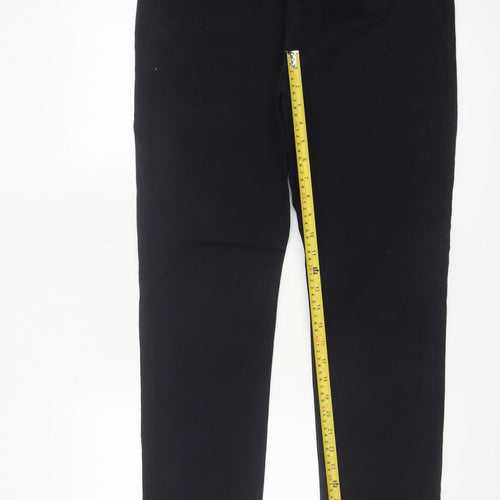Marks & Spencer Men's Black 34/31 Slim Fit Cotton Stretch Trousers