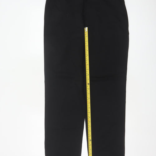 M&S Men’s Black 32 Regular Wool Blend Straight Dress Trousers