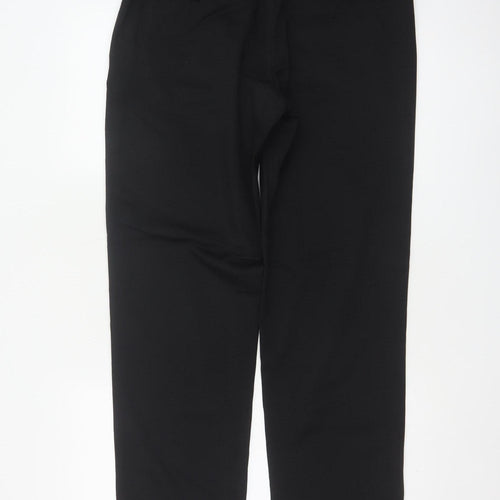M&S Men’s Black 32 Regular Wool Blend Straight Dress Trousers