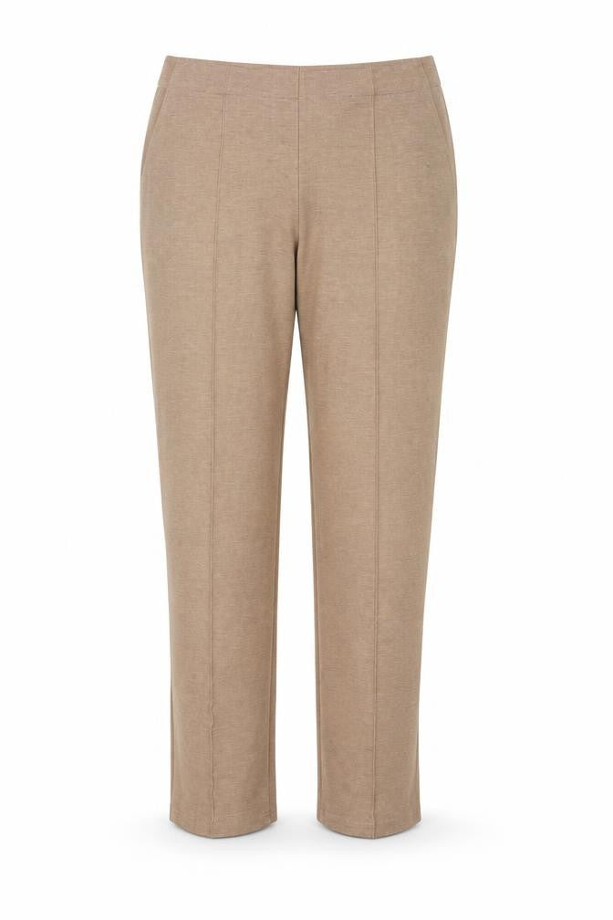 Marks & Spencer Women's Beige UK 14 Long Tailored Straight Trousers
