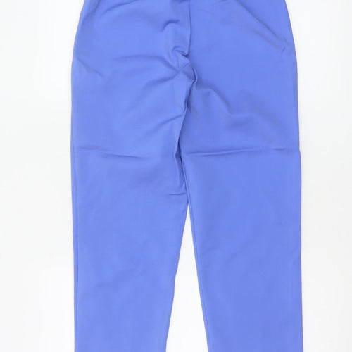 M&S Women’s Blue UK 8 Tapered Smart Trousers Stretch Pockets