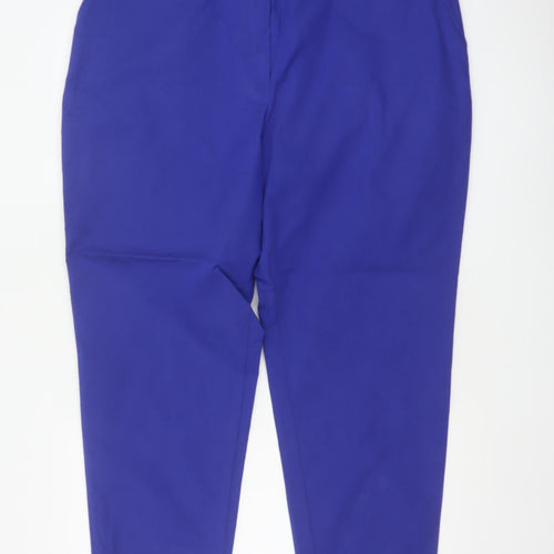 Marks and Spencer Women's Blue Size 20 Tapered Ankle Work Trousers