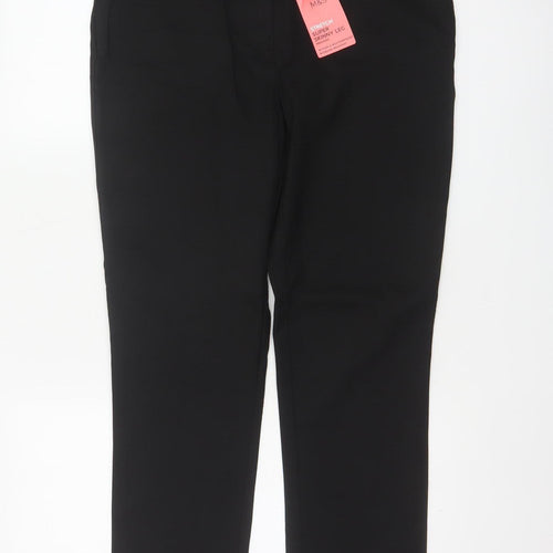 Marks & Spencer Boys Black 15-16 Years Dress Pants Super Skinny Stretch