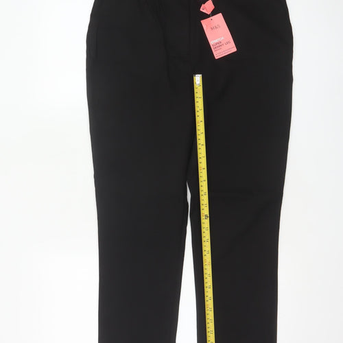 Marks & Spencer Boys Black 15-16 Years Dress Pants Super Skinny Stretch