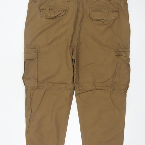 Marks and Spencer Men's Brown 44/29 Cotton Cargo Trousers