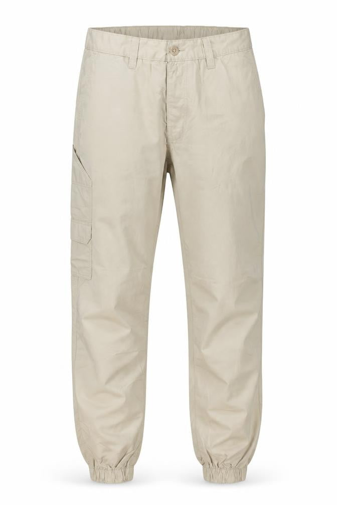 Marks and Spencer Men's Beige S Cargo Jogger Trousers Elastic Waist