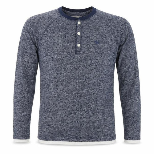Abercrombie & Fitch Men’s Blue XS Long Sleeve Henley Logo T-Shirt