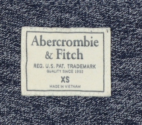 Abercrombie & Fitch Men’s Blue XS Long Sleeve Henley Logo T-Shirt