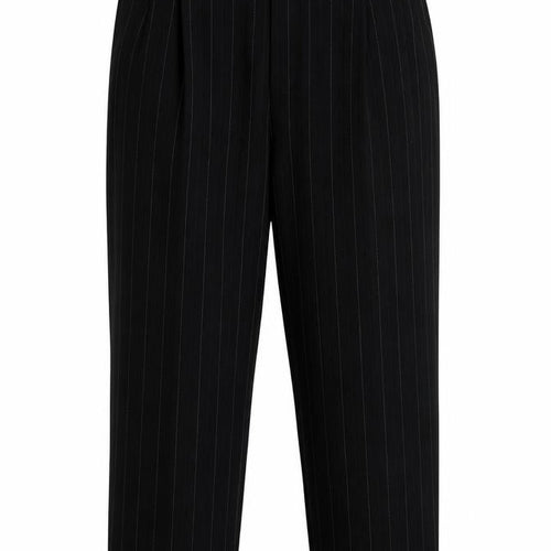 St Michael Marks & Spencer Women Black Pinstripe Wool Trousers UK 14