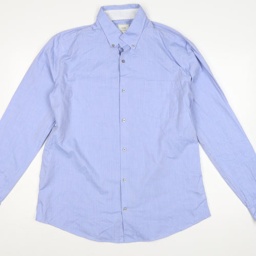 Next Tailoring Men’s Blue XL Slim Fit Button-Down Long Sleeve Shirt