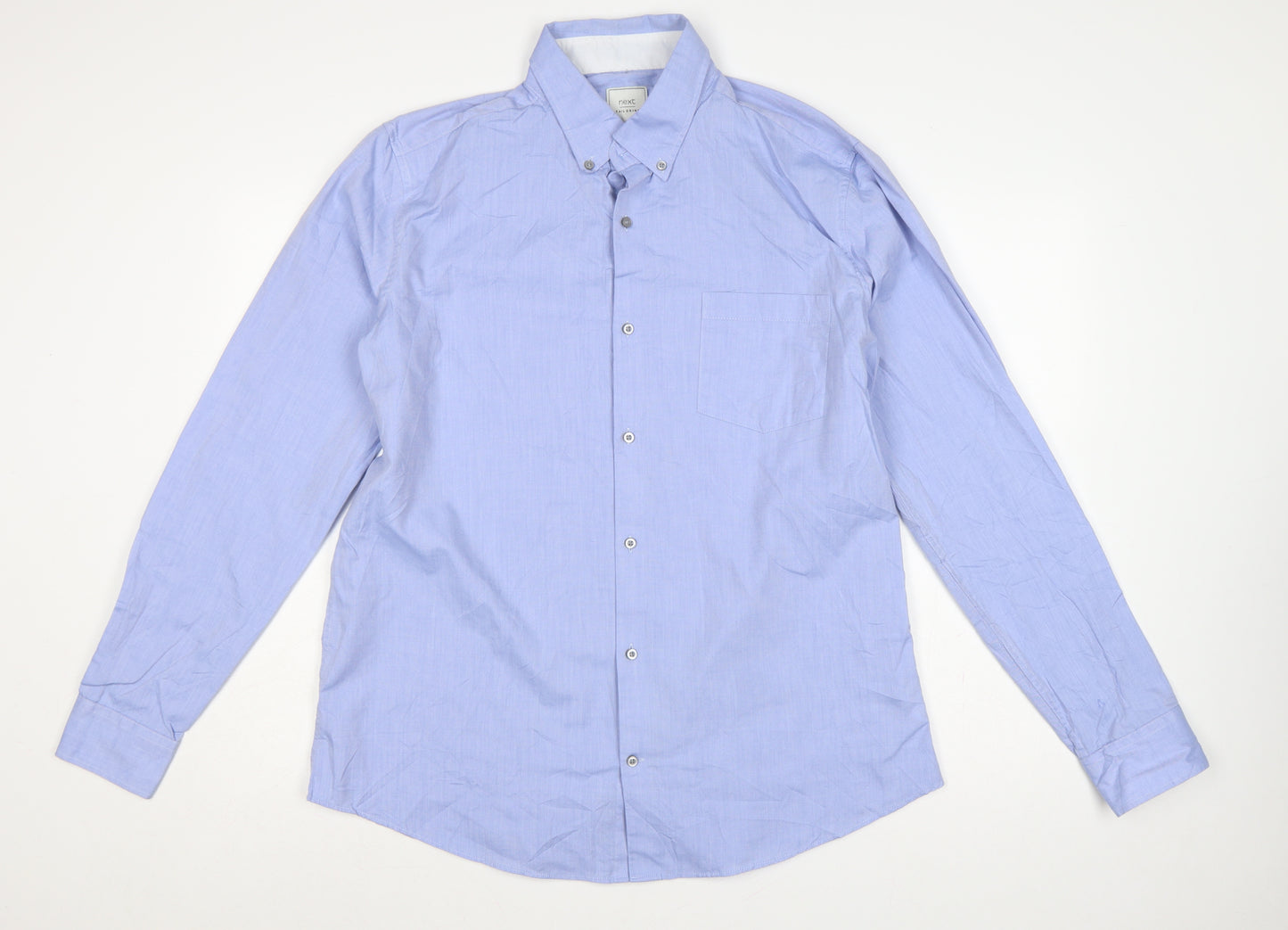 Next Tailoring Men’s Blue XL Slim Fit Button-Down Long Sleeve Shirt