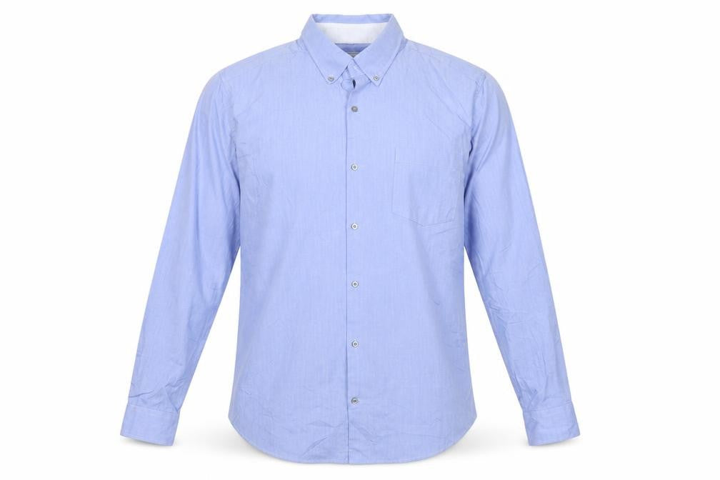 Front view of Next Tailoring Men’s Blue XL Slim Fit Button-Down Long Sleeve Shirt