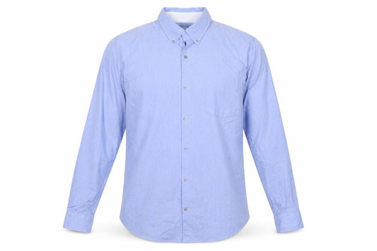 Front view of Next Tailoring Men’s Blue XL Slim Fit Button-Down Long Sleeve Shirt