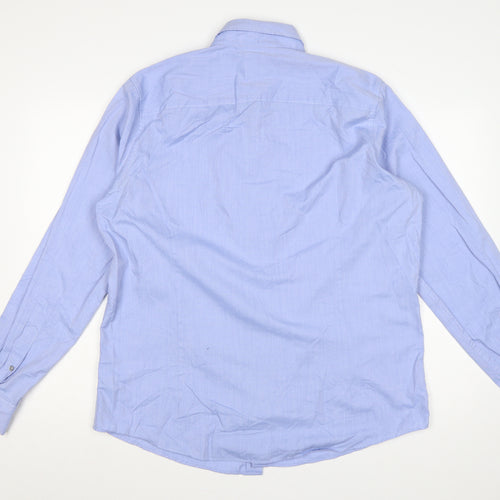 Next Tailoring Men’s Blue XL Slim Fit Button-Down Long Sleeve Shirt