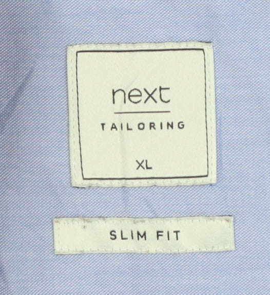 Next Tailoring Men’s Blue XL Slim Fit Button-Down Long Sleeve Shirt