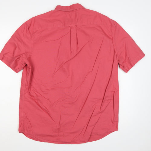 Marks & Spencer Men Pink XL Laundered Oxford Button Down Shirt