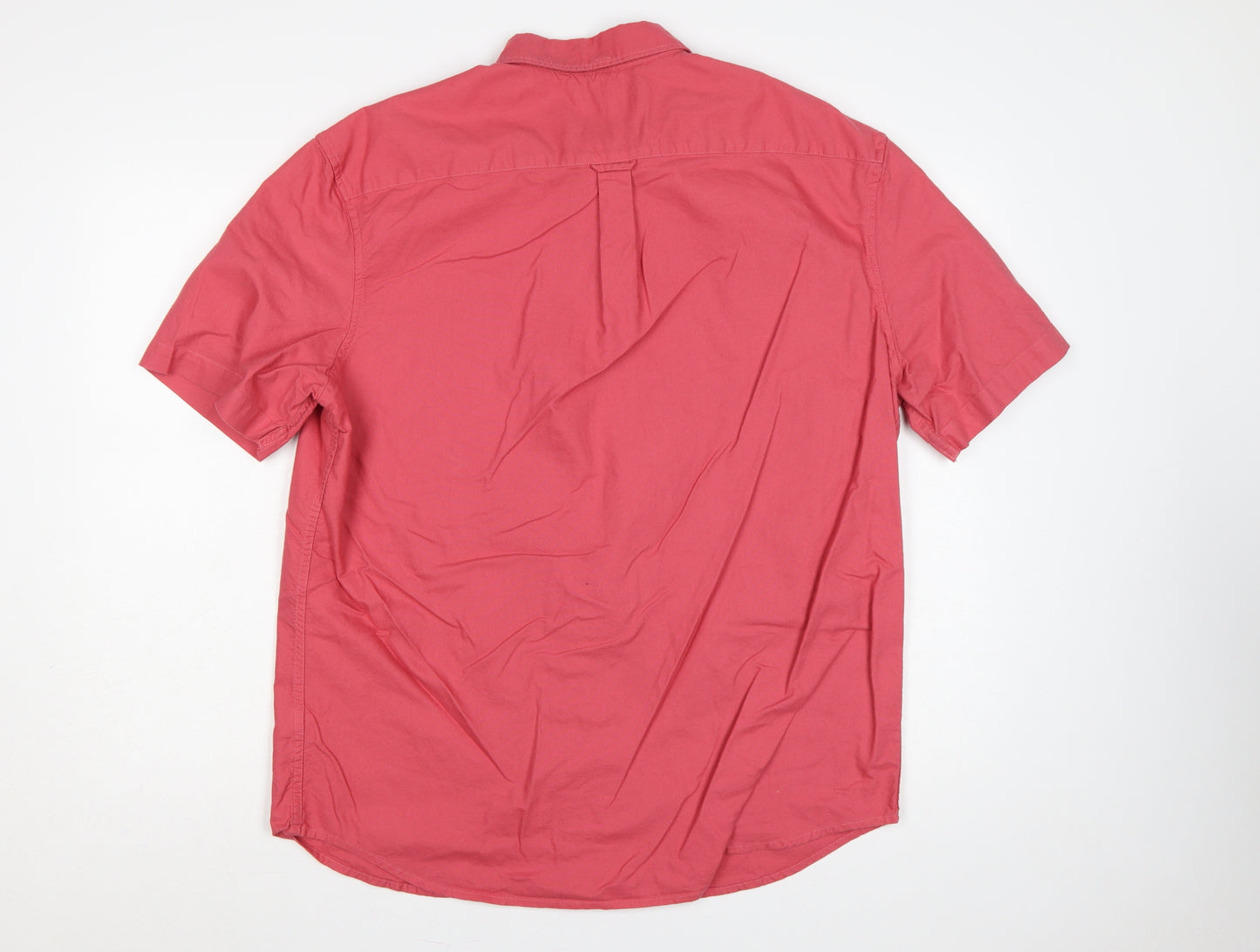 Marks & Spencer Men Pink XL Laundered Oxford Button Down Shirt