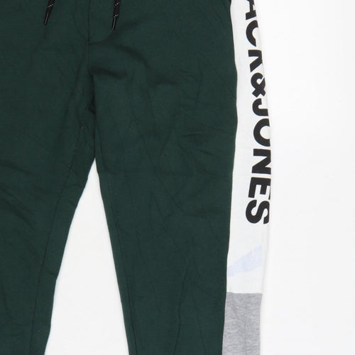 Jack & Jones Men’s Green Logo Panel Jogger Sweatpants Size S