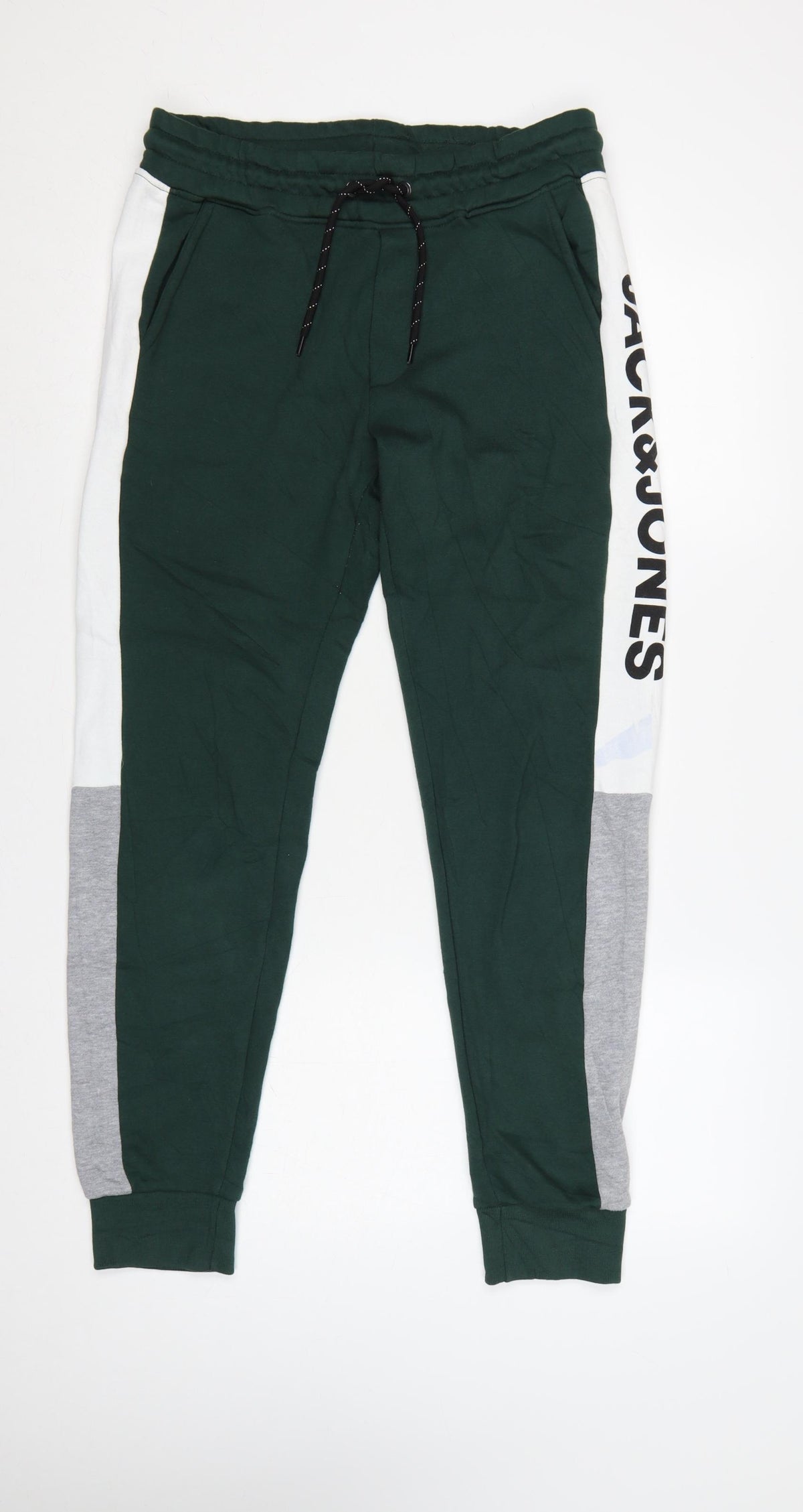 Jack & Jones Men’s Green Logo Panel Jogger Sweatpants Size S