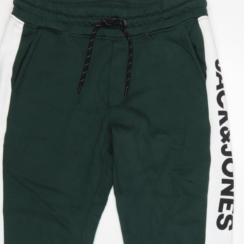 Jack & Jones Men’s Green Logo Panel Jogger Sweatpants Size S