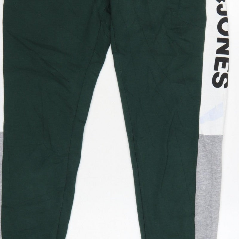 Jack & Jones Men’s Green Logo Panel Jogger Sweatpants Size S