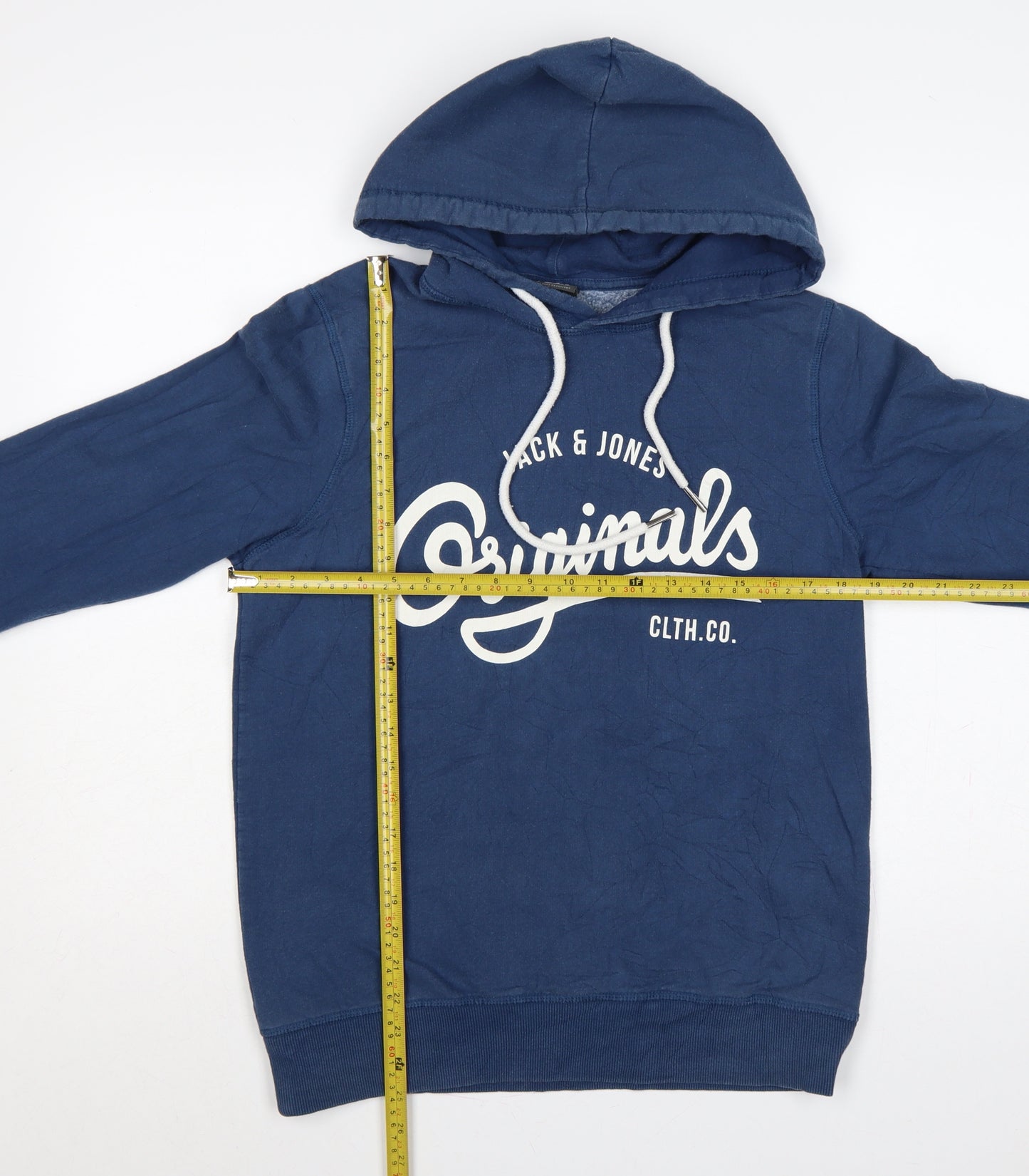 Jack & Jones Men’s Blue M Originals Graphic Pullover Hoodie