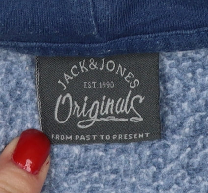 Jack & Jones Men’s Blue M Originals Graphic Pullover Hoodie