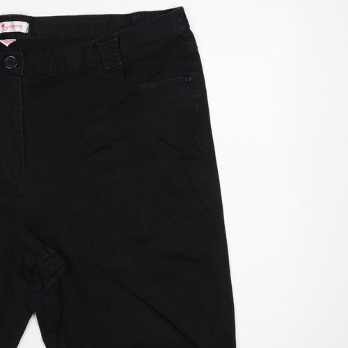 Glamorosa Women’s Black UK 24 Plus Bermuda Shorts Button Cuffs