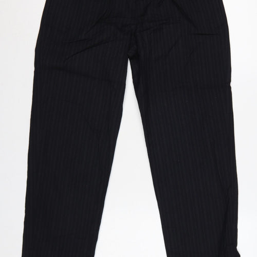 Margaret Howell Women’s Black Pinstripe Wool Trousers UK 8 Tapered