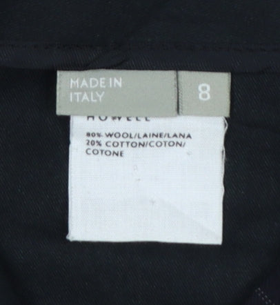 Margaret Howell Women’s Black Pinstripe Wool Trousers UK 8 Tapered