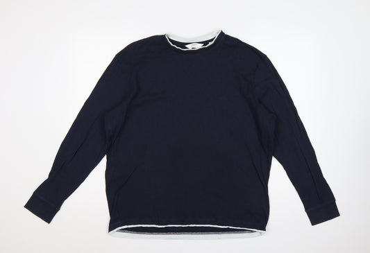 Next Men's Blue M Regular Fit Long Sleeve Crew Neck Layered T-Shirt
