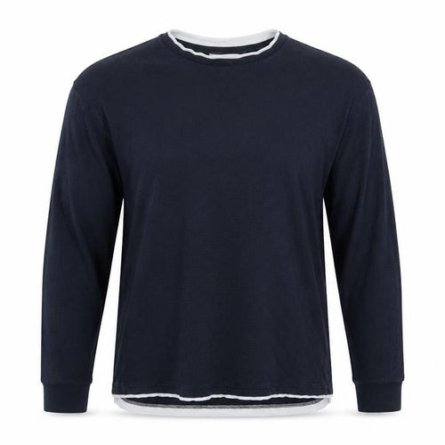 Next Men's Blue M Regular Fit Long Sleeve Crew Neck Layered T-Shirt