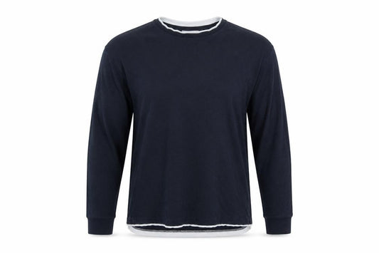 Next Men's Blue M Regular Fit Long Sleeve Crew Neck Layered T-Shirt