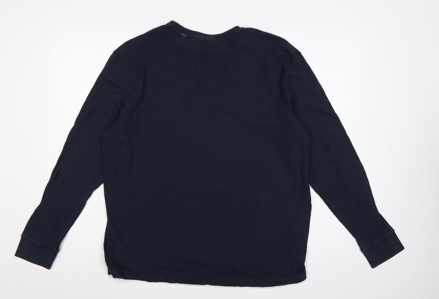 Next Men's Blue M Regular Fit Long Sleeve Crew Neck Layered T-Shirt