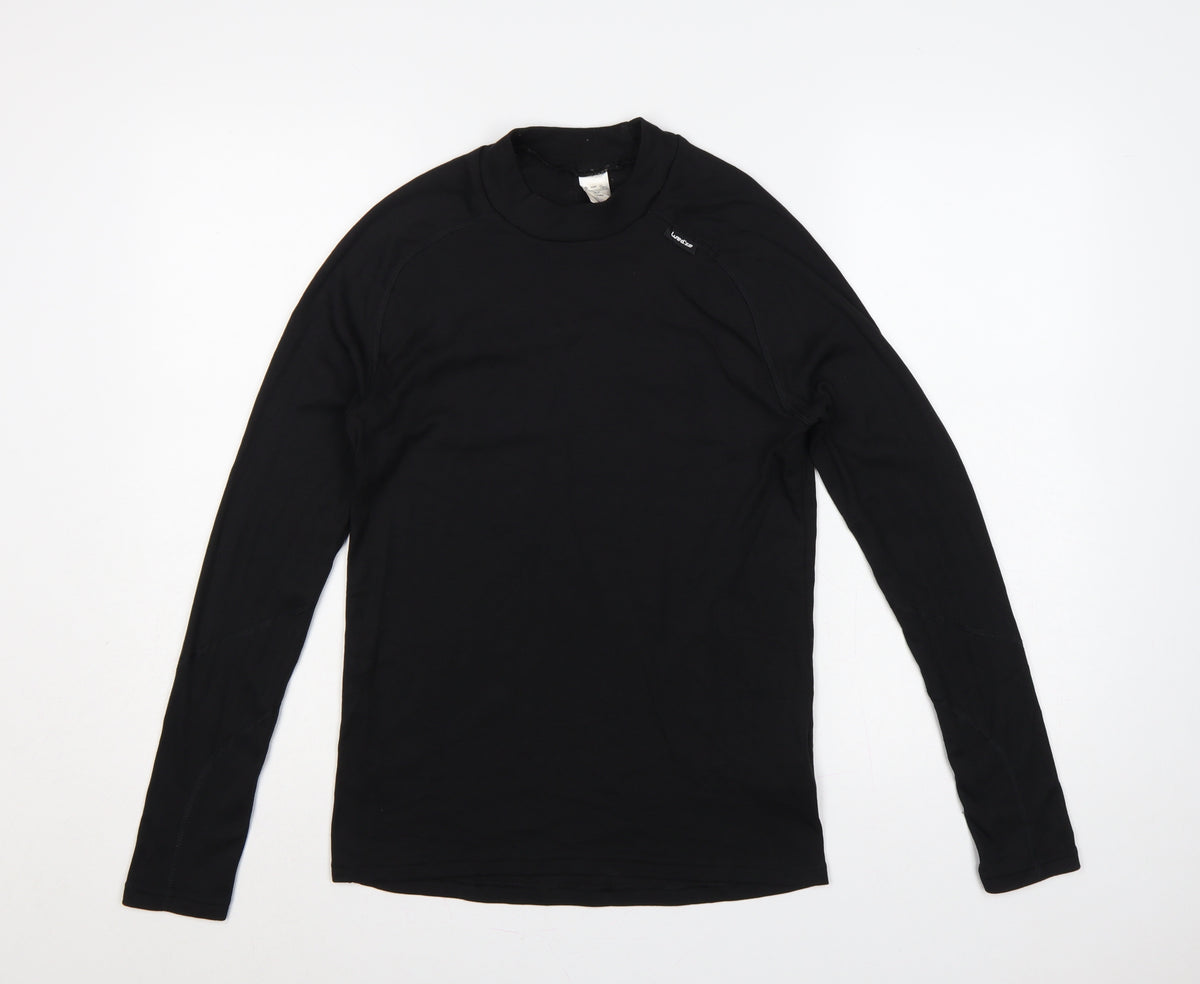 Wedze Men Black S Thermal Ski Base Layer Long Sleeve Top